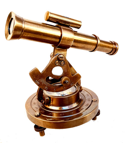 Télescope décoratif Alidade en laiton 4 "avec boussole de base, petits cadeaux de table