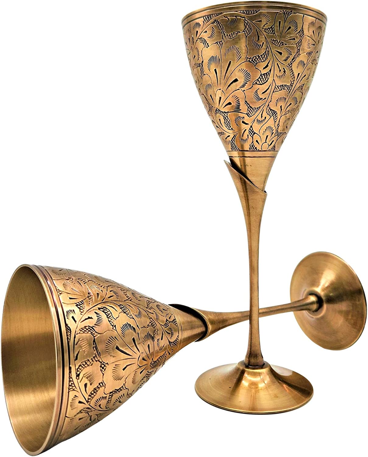 Gothic Chalice Goblet Solid Brass Royal Wine Cup 1pc