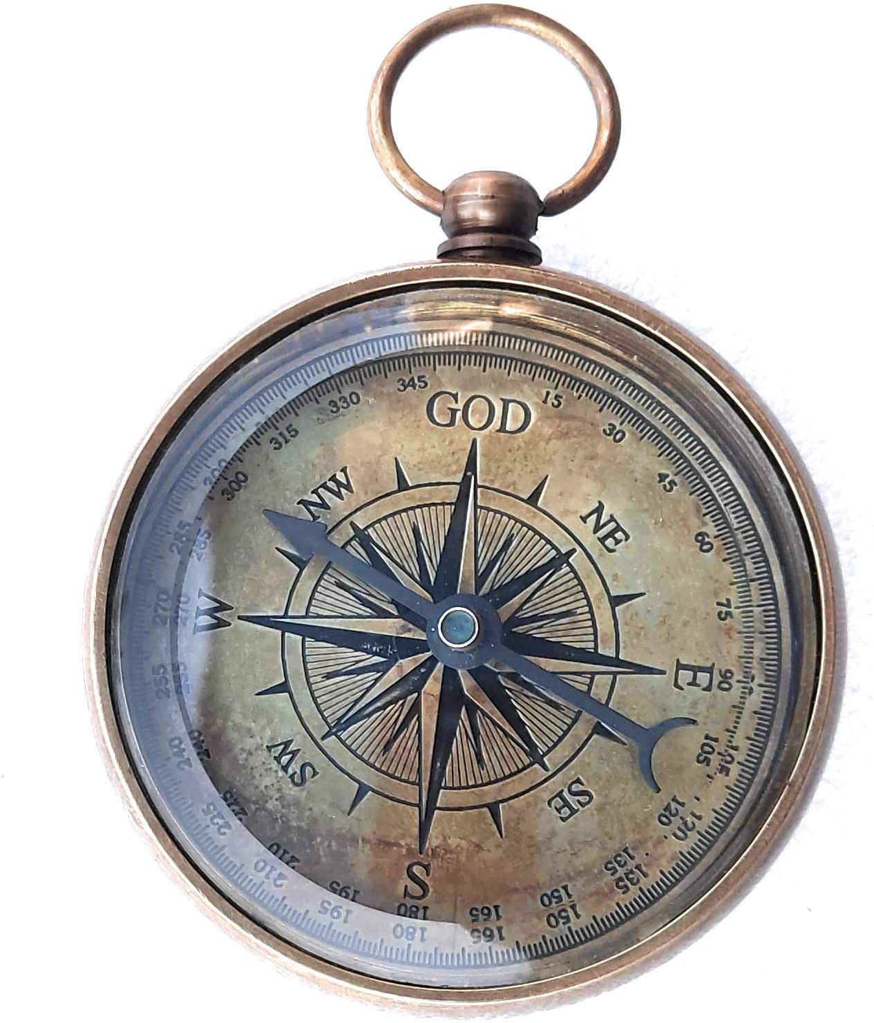 God Guide Me Brass Compass Religious Gift of Faith Catholic Christian Gifts
