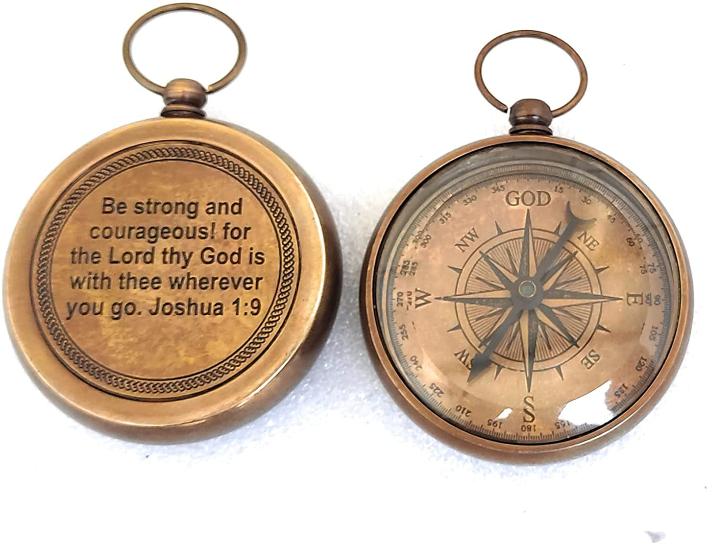 God Guide Me Brass Compass Religious Gift of Faith Catholic Christian Gifts