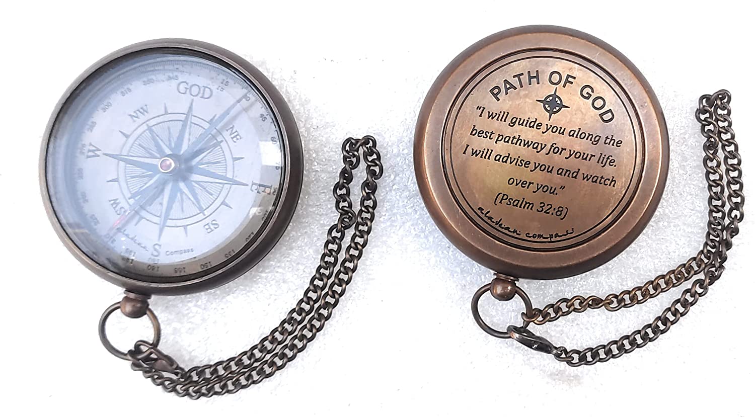 Catholic Christian Religious Gifts - Jesus is Anchor Brass Compass – aladean