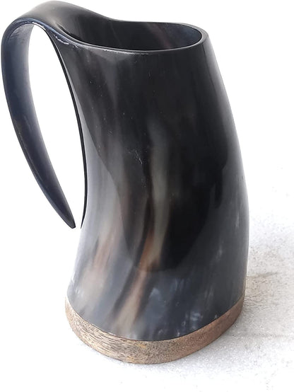 Viking Drinking Horn Beer Mug Ale mead Cup 100 % Natural Horn Tankard 10oz