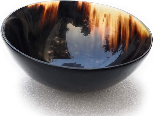 Real Horn Bowl Shave Palm Dish